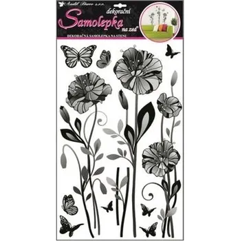 Samolepící dekorace Samolepky na zeď jemné květy 50x32cm