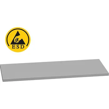 ESD přídavná police (antistatická) 915x367 mm, nosnost 100 kg, lakovaná, barva šedá RAL7035