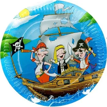 Party nádobí talířek párty - pirát, 6 ks v sáčku