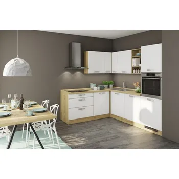 Kuchyňská linka Decodom Sabrina 200/240 cm bílá/dub arlington