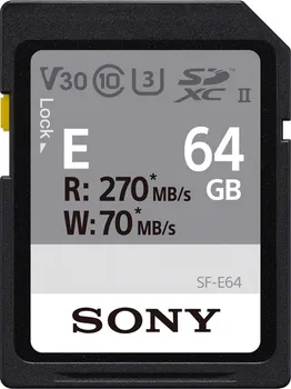 paměťová karta Sony SDXC SF-E 64GB Class 10 UHS-II (SF-E64)
