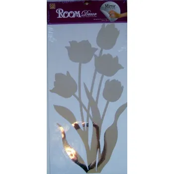 Samolepící dekorace Pokojová samolepící tapeta zrcadlová Tulipány 60 x 32cm