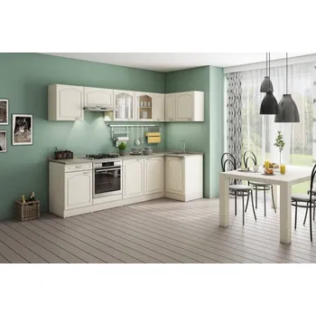 Kuchyňská linka Decodom Julia 270/110 cm pravý roh vanilka/magnolie/písek