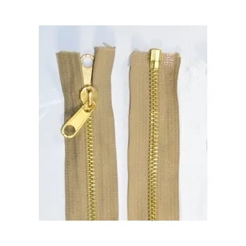 Zip Zdrhovadlo zip stanový mosazný 270cm dělitelný oboustranný jezdec přírodní