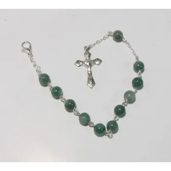 Náhrdelník Auto růženec zelený avanturín