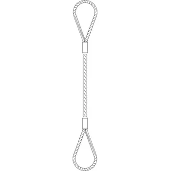 Železářství Vázací ocelové lano - oko - oko Lano - průměr: 12 mm, Délka: 6 m