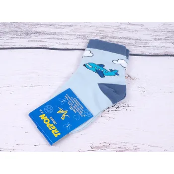 Kvalitní české ponožky TREPON LETADLO sv.modré velikosti ponožek: 22-24 ( EUR vel. 33-37)