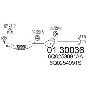 Tlumič výfuku MTS 01.30036
