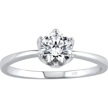 Šperk SILVEGO stříbrný prsten PRINCESS se Swarovski® Zirconia