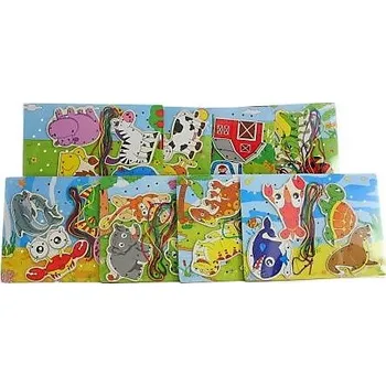 Dřevěná hračka Provlékačka zvířátka