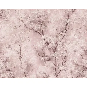 Tapeta Vliesová tapeta Strom, větve, květy, barva růžová, hnědá, krémová, zlatá, šedá, bílá, 374204 / Tapety na zeď 37420-4 New Walls (0,53 x 10,05 m) A.S.Création
