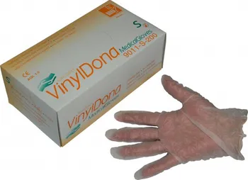 Vyšetřovací rukavice Dona VinylDona nepudrované bílé S 100 ks