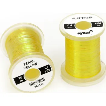 Plochá lametka Sybai Flat Tinsel 0,4mm Pearl Yellow