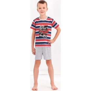 Chlapecké pyžamo Taro, dětské pyžamo 390/1-Max, krátký rukáv, červená, vel. 92