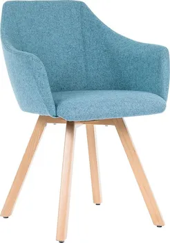 Jednací židle Antares Wind Wood světle modrá