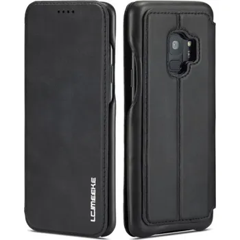 Pouzdro na mobilní telefon LC.Imeeke kožené flipové pouzdro pro Samsung Galaxy S9 - černé