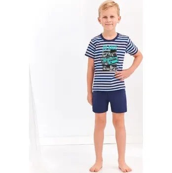 Chlapecké pyžamo Taro, chlapecké pyžamo 391/1-Max, krátký rukáv, modrá, vel. 128