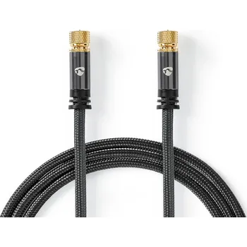 Anténní kabel Nedis Fabritallic anténní satelitní kabel zástrčka F - zástrčka F, 5 m (CSTB41000GY50)
