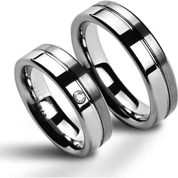 Prsten NWF1001-Zr Wolframové snubní prsteny - pár