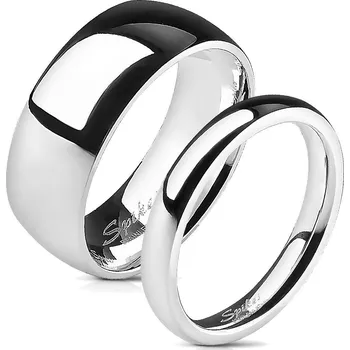 Prsten OPR1232+OPR1235 Snubní prsteny ocel š. 8 + 3 mm - pár
