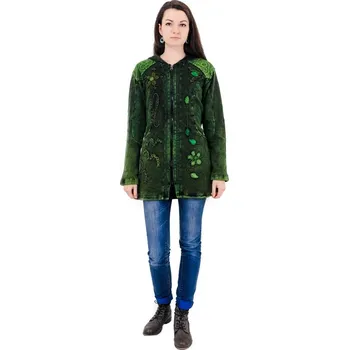 Dámský kabát Etno kabát Mahima Hijau, Sittar.cz Nezateplený XL