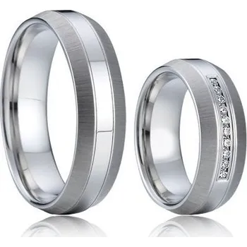 Prsten AN1002 Snubní prsteny chirurgická ocel - pár - Ocelové snubní prsteny