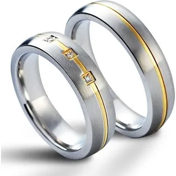 Prsten NSS1009 Snubní prsteny chirurgická ocel - pár