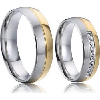 Prsten AN1023 Snubní prsteny chirurgická ocel - pár - Ocelové snubní prsteny