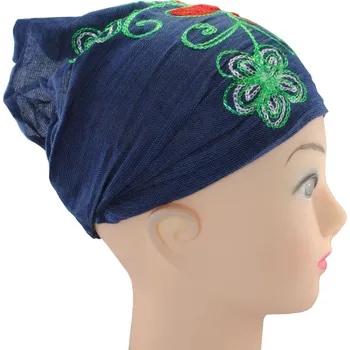 Látková čelenka s výšivkou Kilau Biru, modrá, Sittar