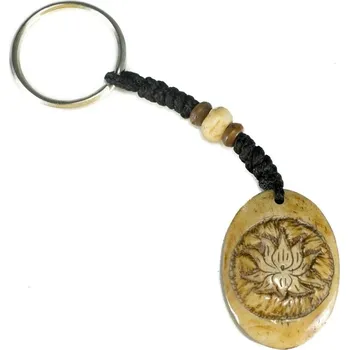 Přívěsek na klíče Lotosový květ v oválu - 3D