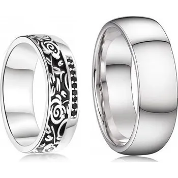 Prsten AN1043+AN1045 Stříbrné snubní prsteny, stříbro AG 925/1000 - pár