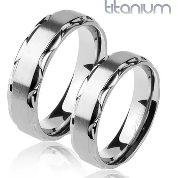 Prsten TT1045 Titanové snubní prsteny - pár