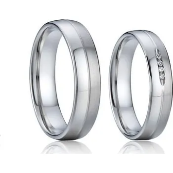Prsten AN1011 Snubní prsteny chirurgická ocel - pár - Ocelové snubní prsteny