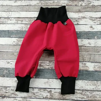 Dívčí kalhoty Yháček Softshellové kalhoty Yháček, letní, bordó, DOPRODEJ Velikost: 134