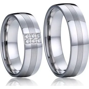 Prsten AN1031 Snubní prsteny chirurgická ocel - pár - Ocelové snubní prsteny