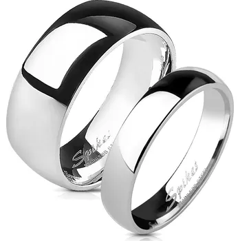 Prsten OPR1233+OPR1235 Snubní prsteny ocel š. 8 + 4 mm - pár