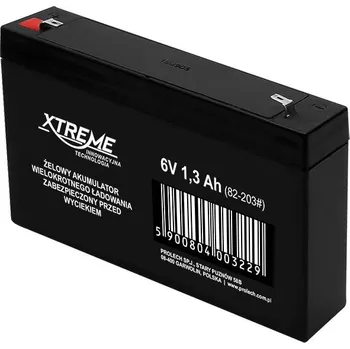 Baterie olověná 6V / 1,3Ah Xtreme 82-203 gelový akumulátor 114706V13