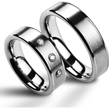 Prsten NWF1003-Zr3 Wolframové snubní prsteny - pár
