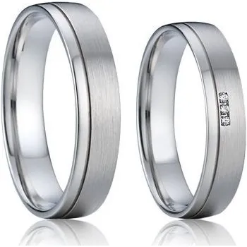 Prsten AN1009 Snubní prsteny chirurgická ocel - pár - Ocelové snubní prsteny