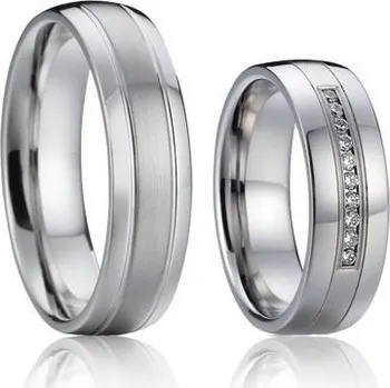 Prsten AN1015 Snubní prsteny chirurgická ocel - pár - Ocelové snubní prsteny