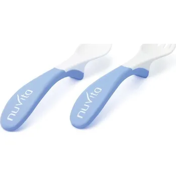 dětský příbor Nuvita Jídelní sada lžička s vidličkou Blue