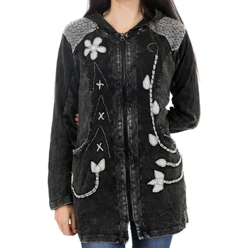 Dámský kabát Etno kabát Mahima Hitam, Sittar.cz Nezateplený XXL