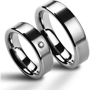Prsten NWF1003-Zr Wolframové snubní prsteny - pár
