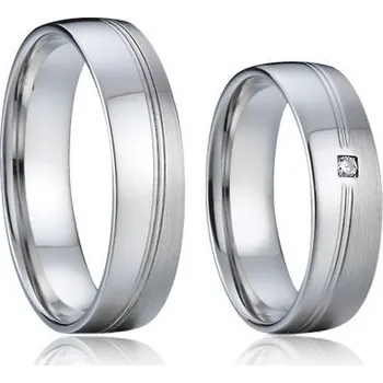Prsten AN1005 Snubní prsteny chirurgická ocel - pár - Ocelové snubní prsteny