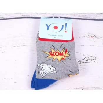 Ponožky YO Jazzy šedé Boom! velikosti ponožek: 20,5-21,5 ( EUR vel. 31-33)