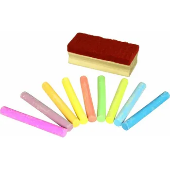 Teddies Barevné křídy 12 ks + houbička