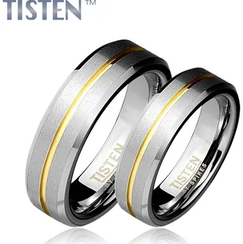 Prsten TIS0008 Tistenové snubní prsteny s linkou - pár