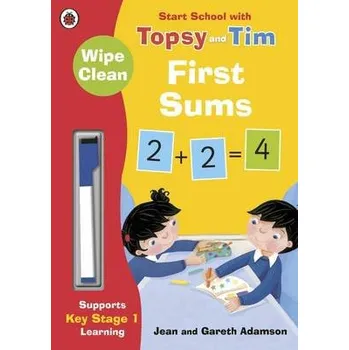 Cizojazyčná kniha Wipe-Clean First Sums: Start School with Topsy and Tim - Adamson, Jean