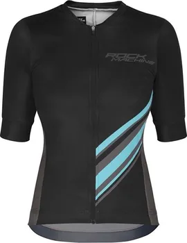 cyklistický dres Rock Machine Catherine Pro W černý/šedý/modrý