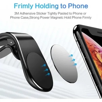 Držák do auta Magnetický držák telefonu s klipem do mřížky ventilace H-CT318 - černý